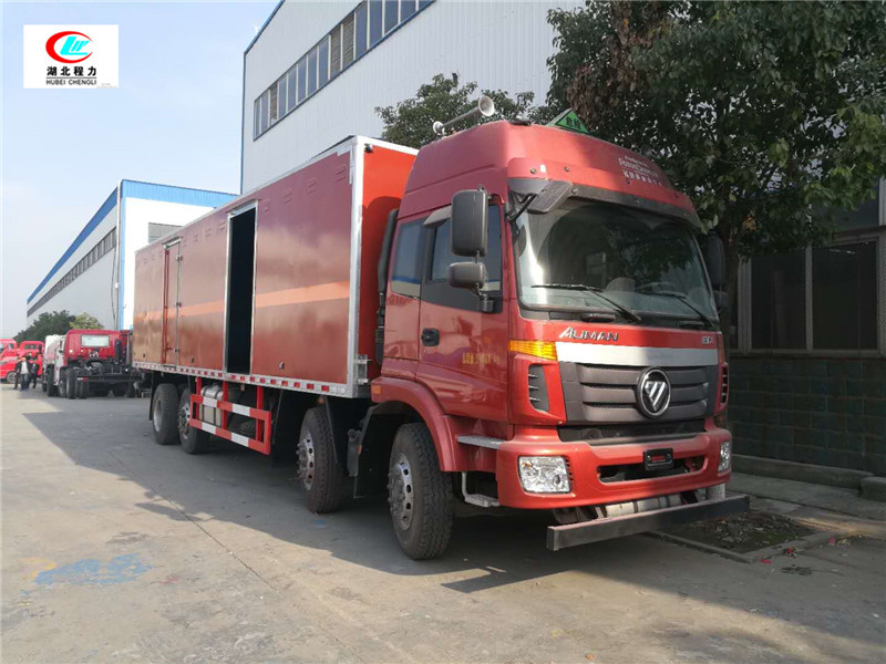 歐曼前四后六9.45米易燃氣體廂式運輸車【二類】 歐曼前四后六9.45米易燃氣體廂式運輸車【二類】